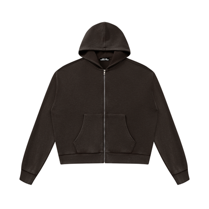 OV Mineral Wash Boxy Waffle Hoodie