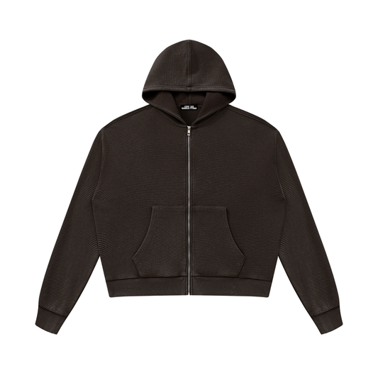 OV Mineral Wash Boxy Waffle Hoodie