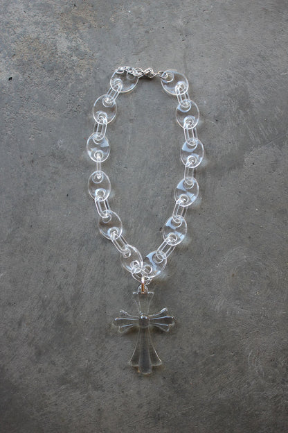 Clear Cross Necklace
