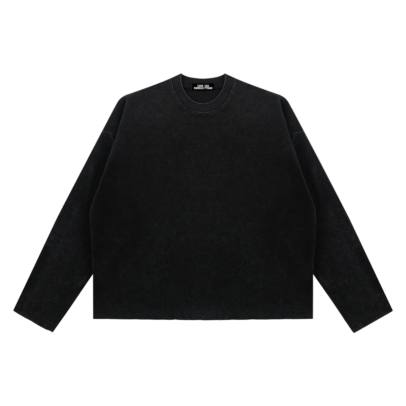 Ovelli Vintage Wash Boxy  Waffle Raw Edge T-Shirt