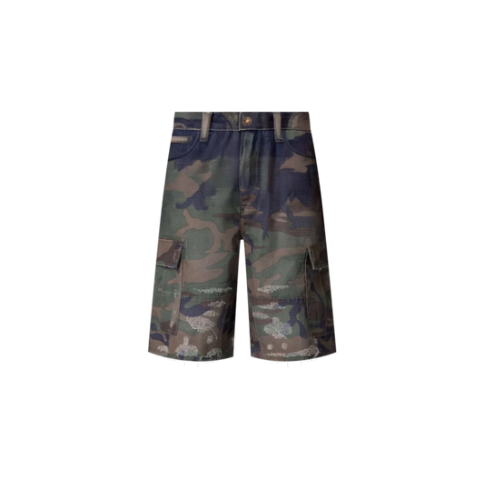 Frayed Camo Shorts