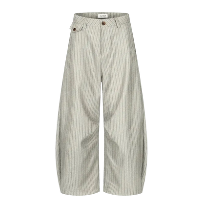 Striped Wide-Leg Trousers