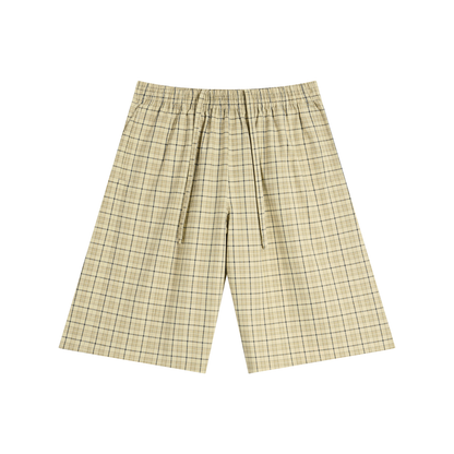 OV Plaid Wide Leg Shorts