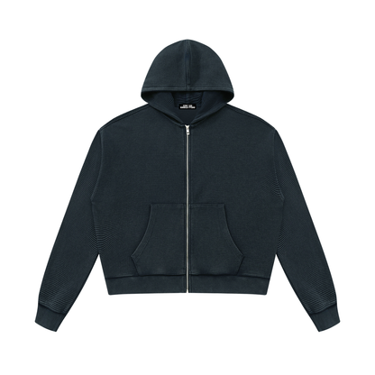 OV Mineral Wash Boxy Waffle Hoodie