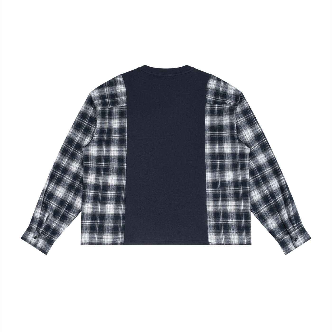 OV Plaid Panel Long Sleeve T-Shirt