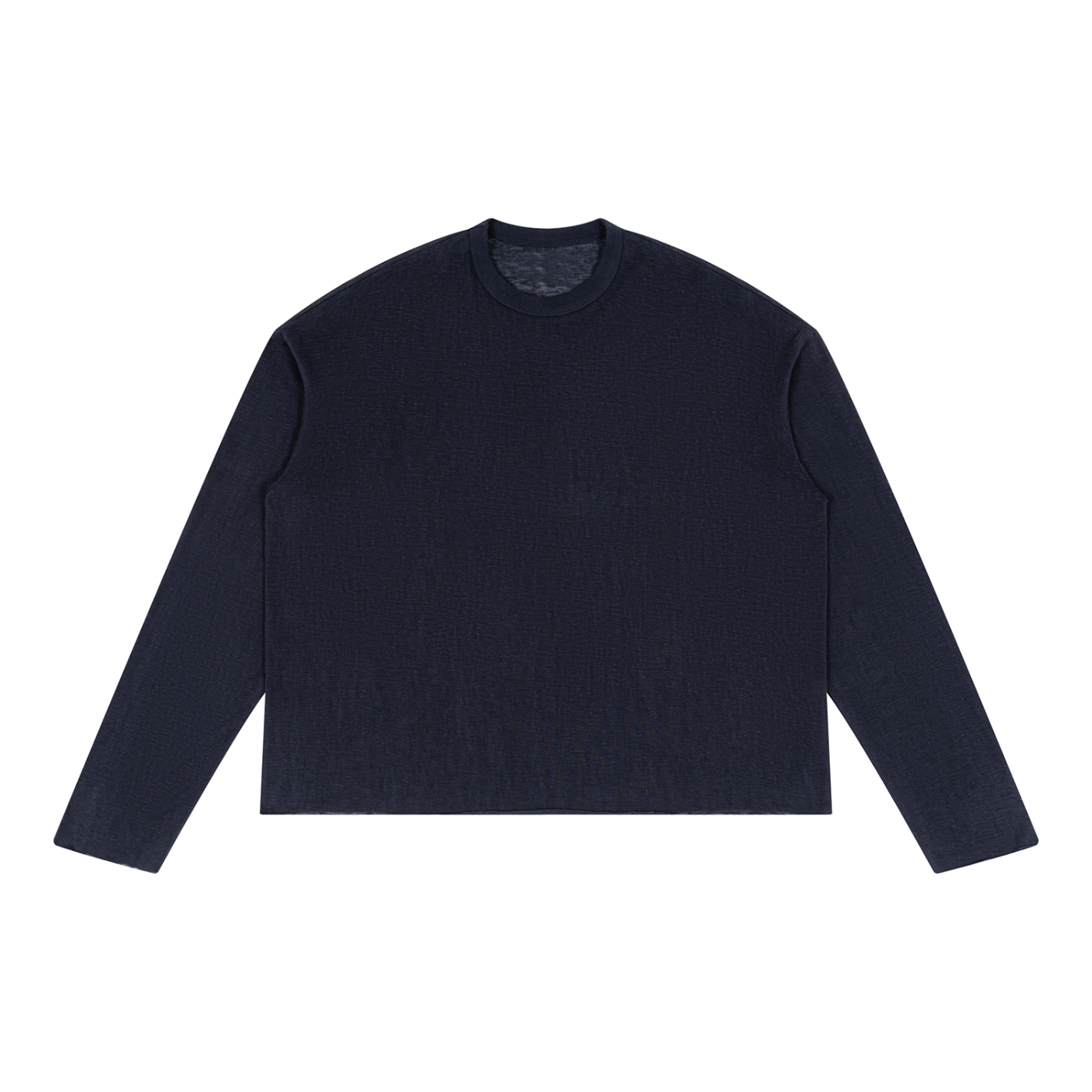 Sheer Raw Edge Long Sleeve T-Shirt