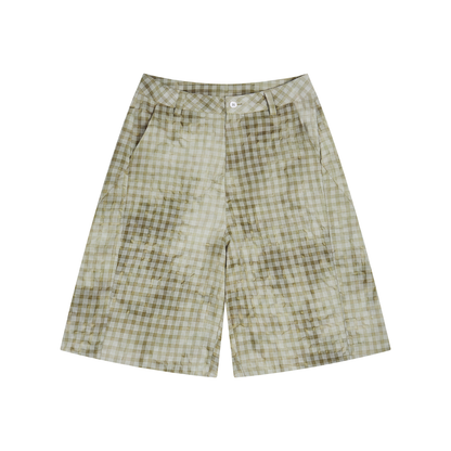 OV Vintage Wash Plaid Shorts