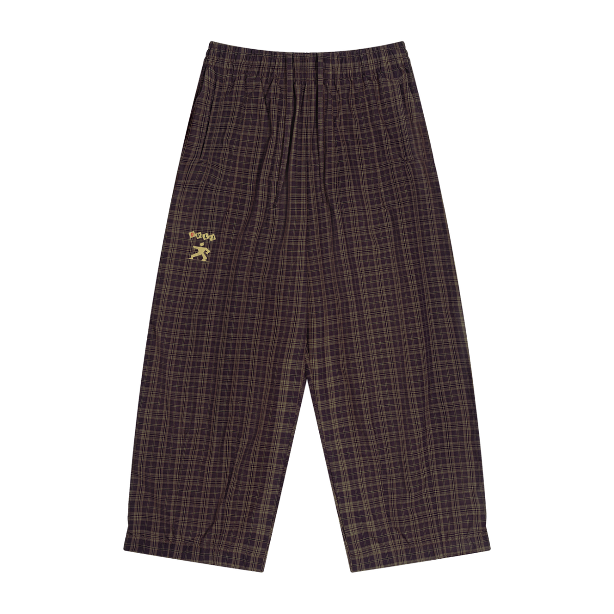 Unisex Plaid Wide Leg Pants