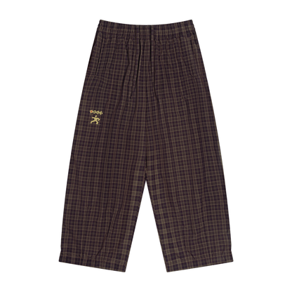 Unisex Plaid Wide Leg Pants