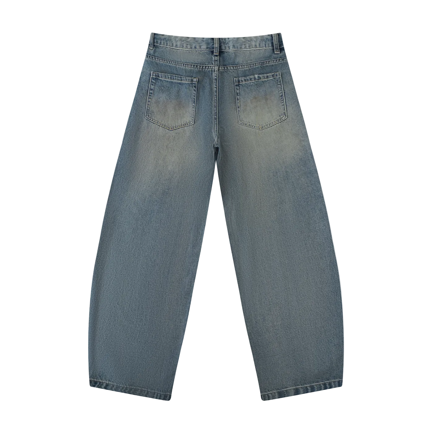 Men's Distressed Barrel Leg Jeans