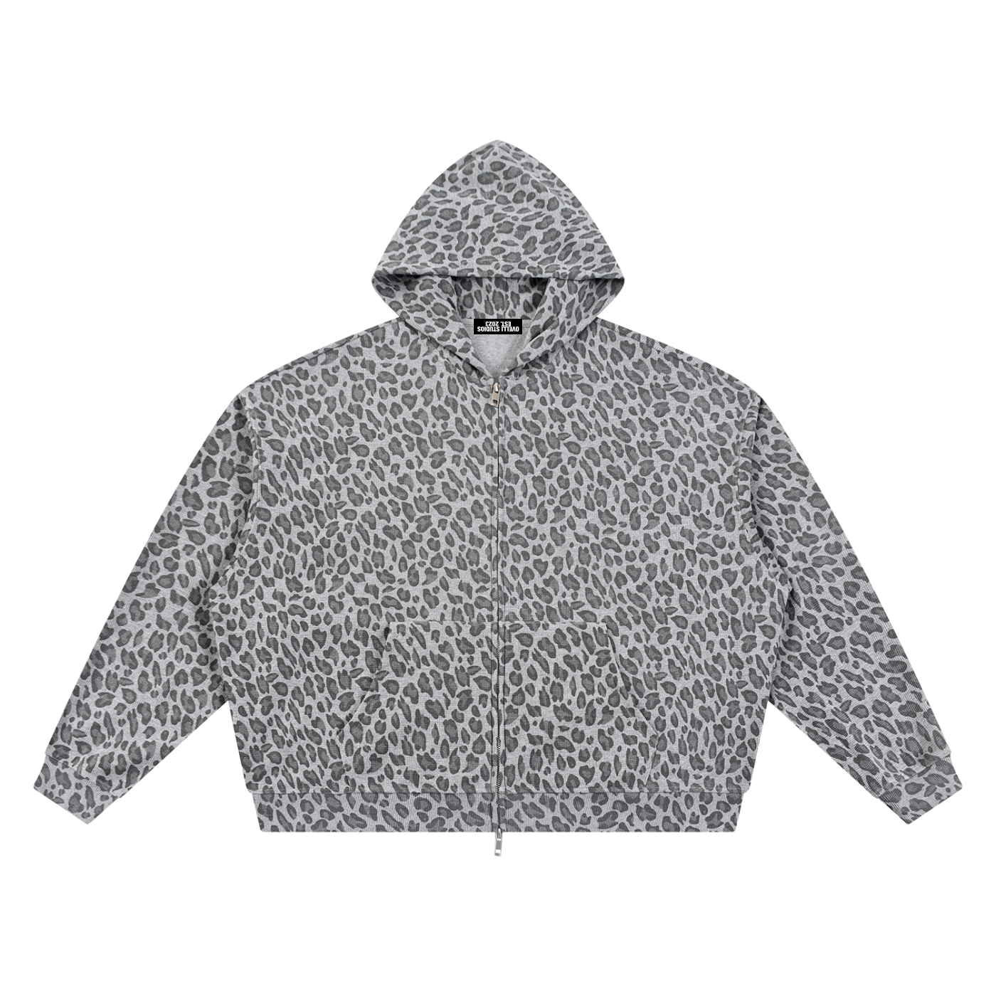 OV Leopard Print Waffle Hoodie