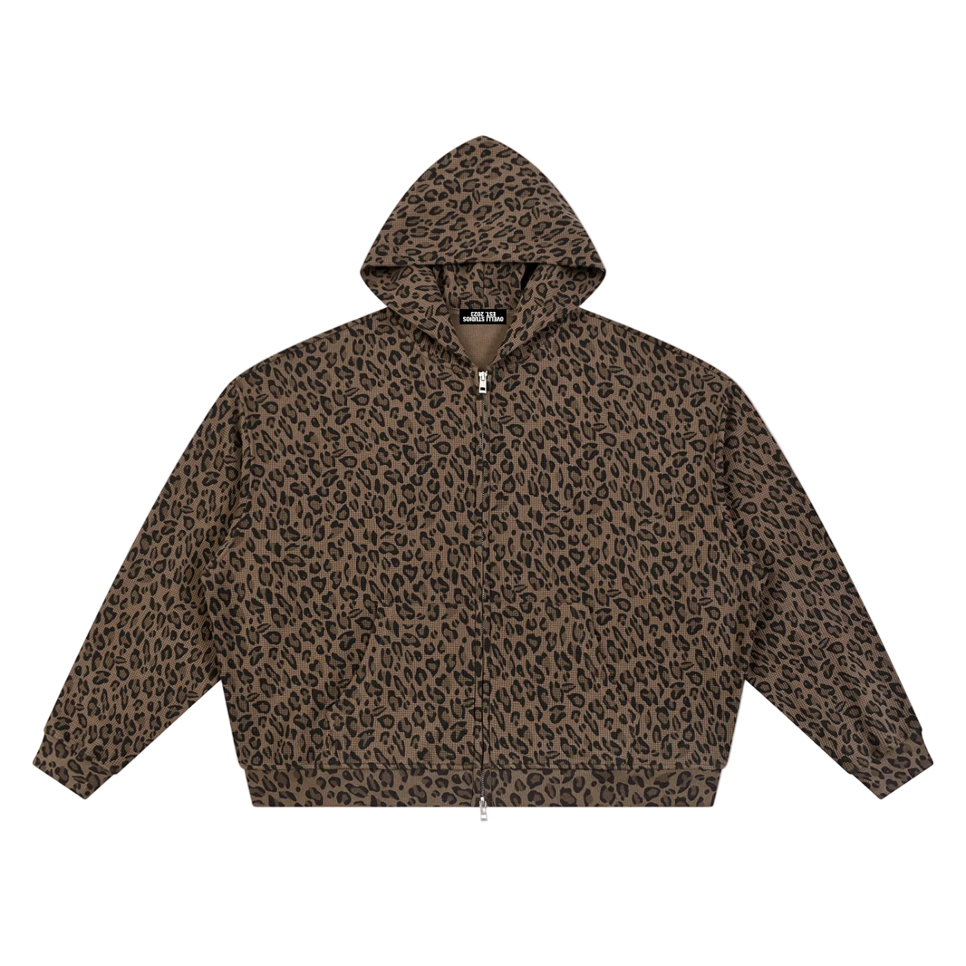 OV Leopard Print Waffle Hoodie