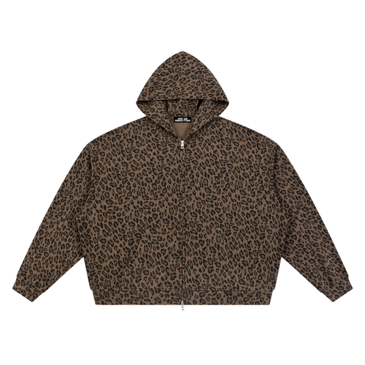 OV Leopard Print Waffle Hoodie