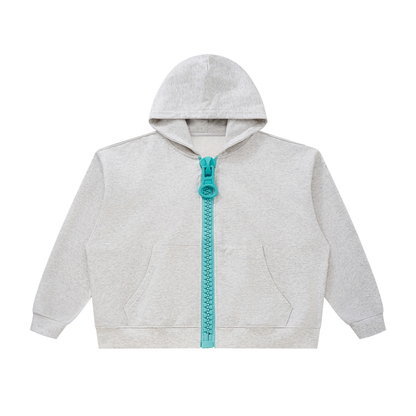 OV Oversized Chunky-Zip Boxy Hoodie