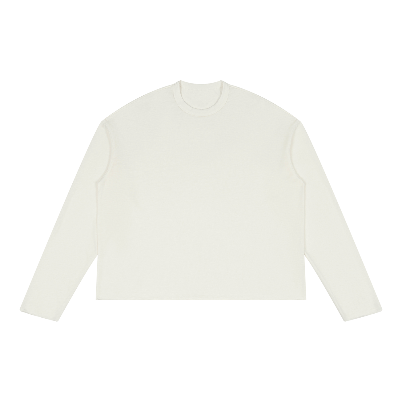 Sheer Raw Edge Long Sleeve T-Shirt