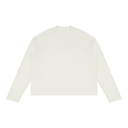 Sheer Raw Edge Long Sleeve T-Shirt