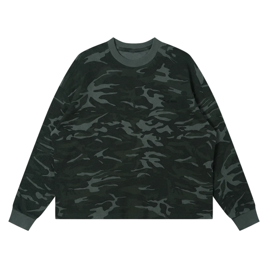 Waffle Boxy Long Sleeve T-Shirt