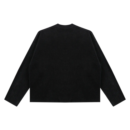 Ovelli Vintage Wash Boxy  Waffle Raw Edge T-Shirt