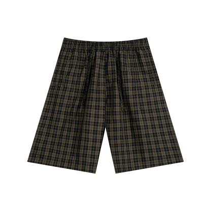OV Plaid Wide Leg Shorts