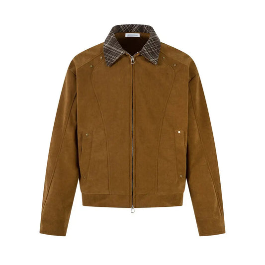 OV Plaid Collar Jacket