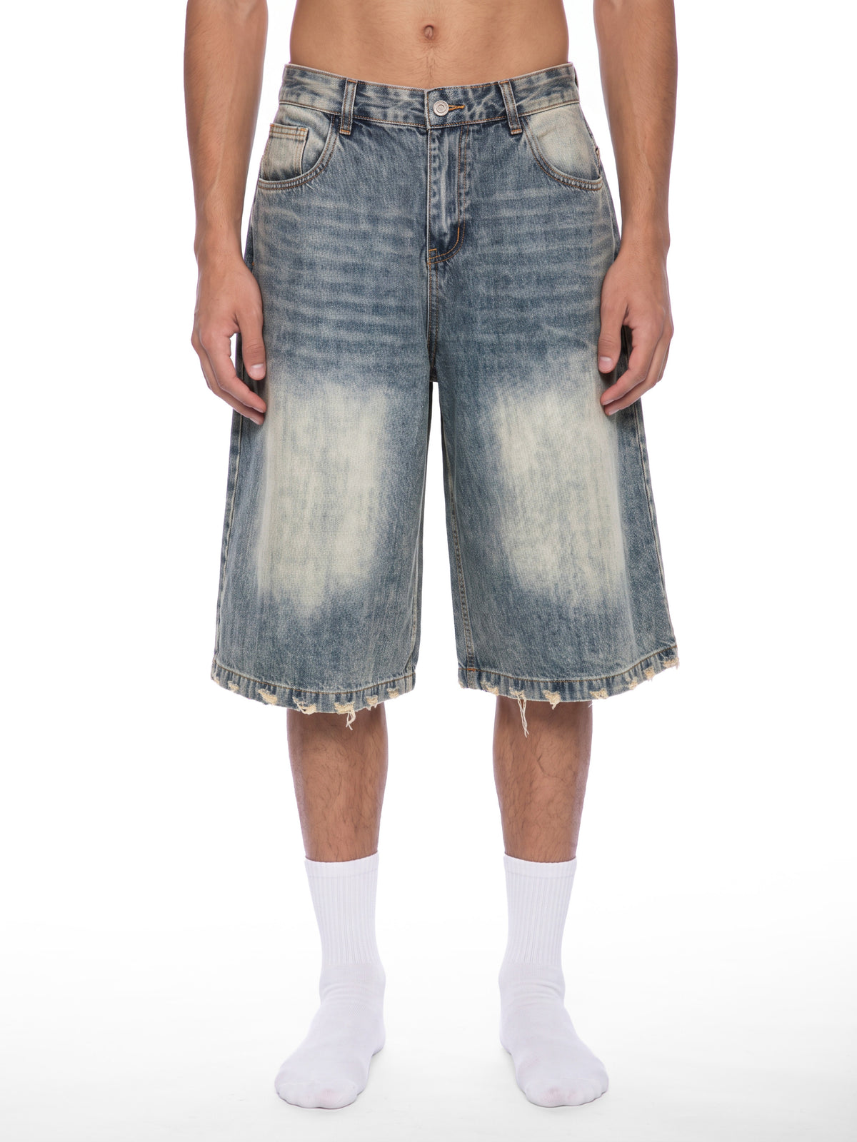 OV Distressed Denim Shorts