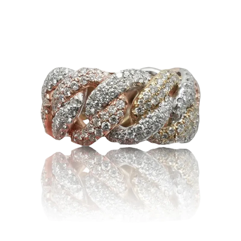 OV Tri-color Cuban Ring