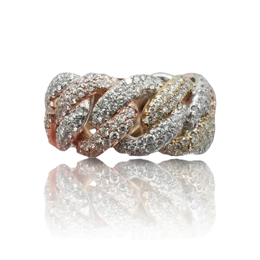 OV Tri-color Cuban Ring